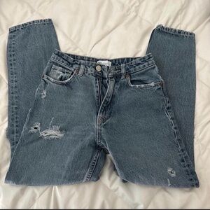 Zara Blue Distressed Women Jeans